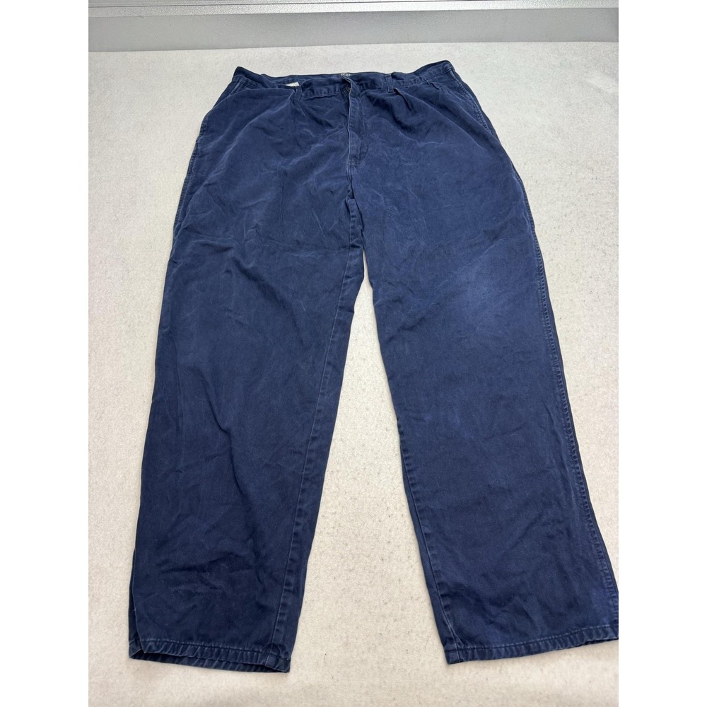 Vintage Polo Ralph Lauren Pants Mens 35x30* Blue Pleated Chino USA Relaxed Fit